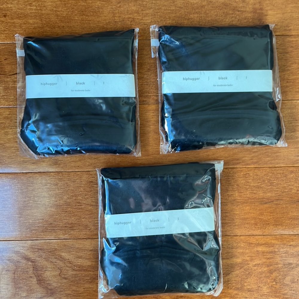 SET OF TWO ICON BY THINX LEAK PROOF PANTIES HIPHUGGER LARGE